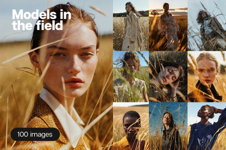 Models in field - 100 images