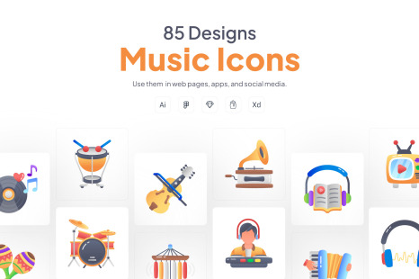Music and Instrument Icon Set
