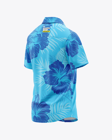 Short Sleeve Camp Collar Shirt Mockup