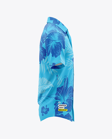 Short Sleeve Camp Collar Shirt Mockup