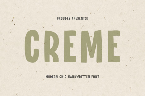 CREME – Modern Chic Hand-lettered font