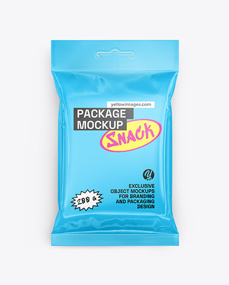 Glossy Snack Package Mockup