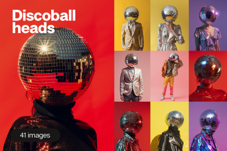 Disco ball heads - 41 images