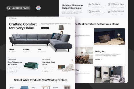 Rusthique - Home Furniture Landing Page