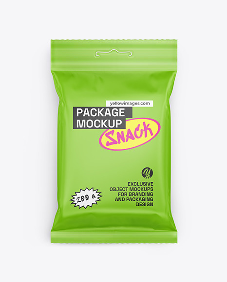 Matte Snack Package Mockup