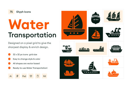 Water Transportation Icons