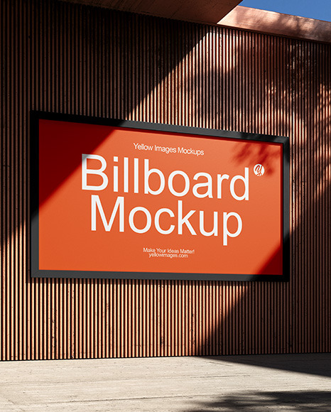 Street Billboard on a Wall Mockup