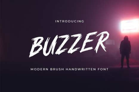 BUZZER - Modern Brush Handwritten Font
