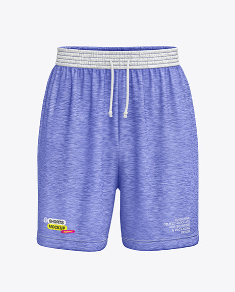 Melange Knitted Shorts Mockup