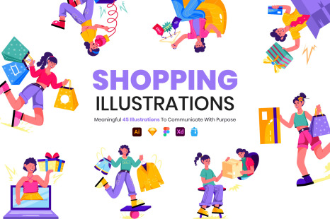 Shopping Illustration Set