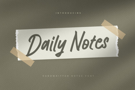 Daily Notes - Handwritten Notes Font