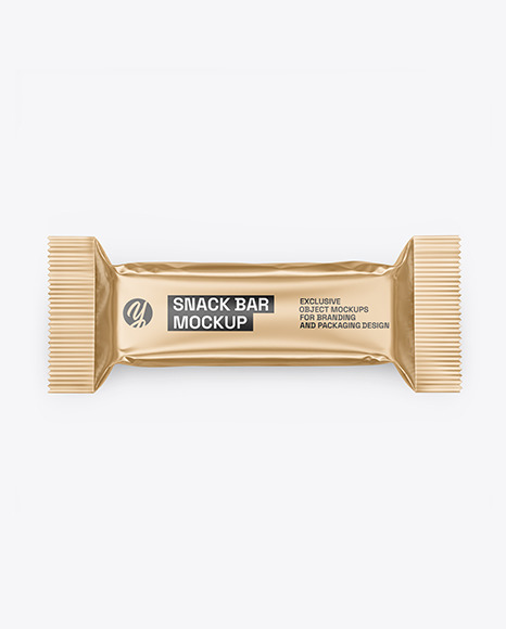 Matte Metallic Snack Package Mockup