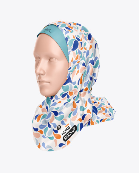 Hijab Mockup - Half Side View