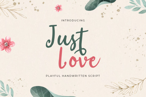 Just Love - Cute Unique Playful Handwritten Font
