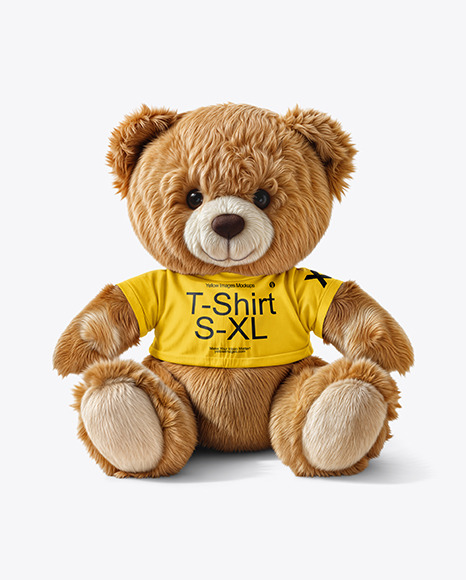 Teddy Bear Wearing a T-Shirt Mockup