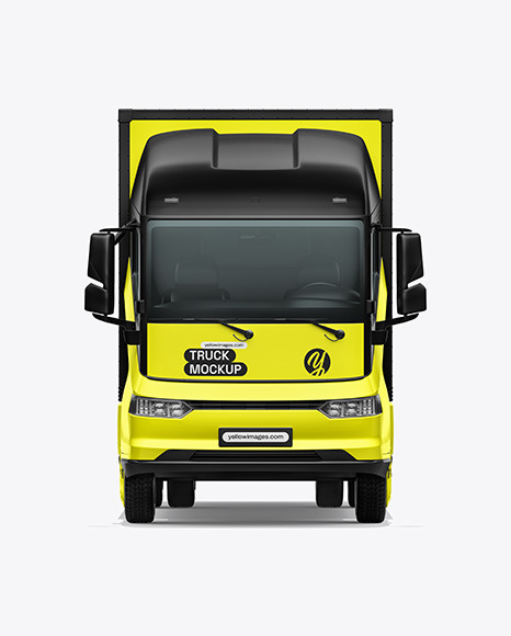 Electric Box Truck Mockup - Front View