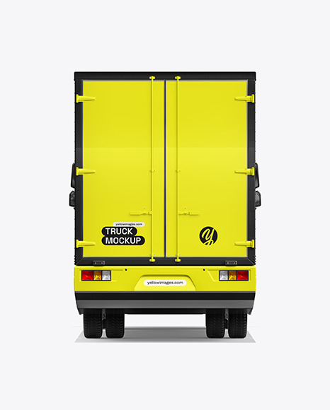 Electric Box Truck Mockup - Back View