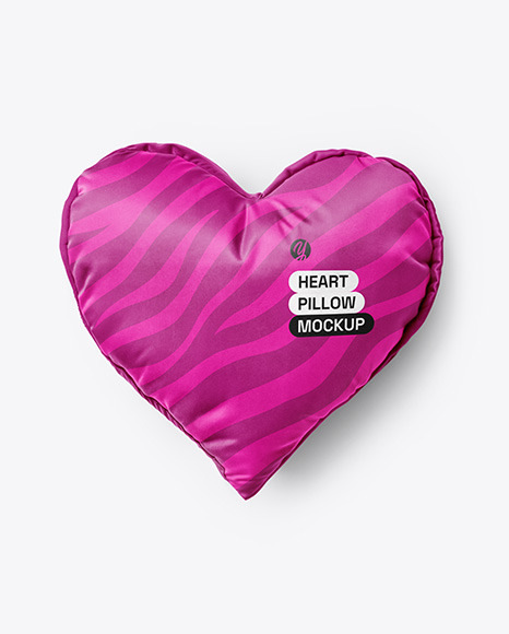 Velvet Heart Pillow Mockup