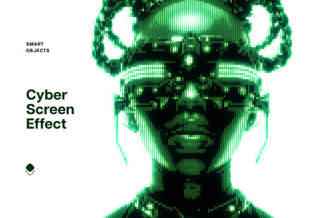 Cyber Screen Photo Effect