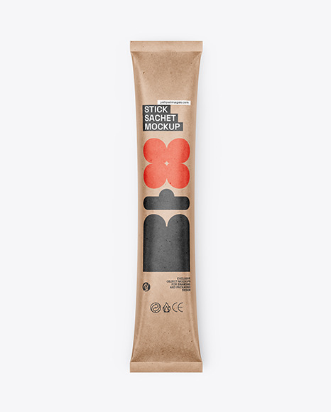 Kraft Stick Sachet Mockup