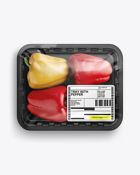 Tray With Peppers Mockup