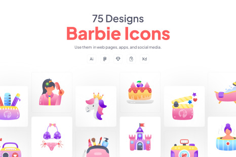 Animated Barbie Icons