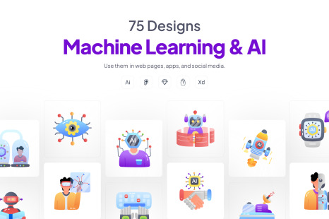 Machine Learning and AI Icons