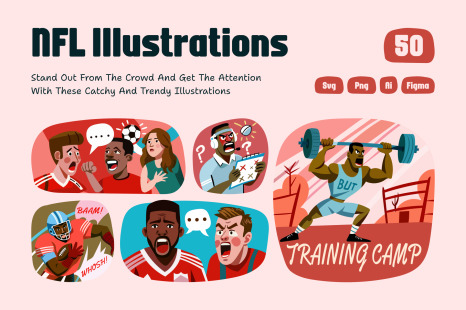 Sports Illustrated NFL Vector Illustrations