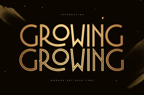 Growing - Luxury Modern Art Deco Font