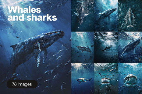 Whales and sharks