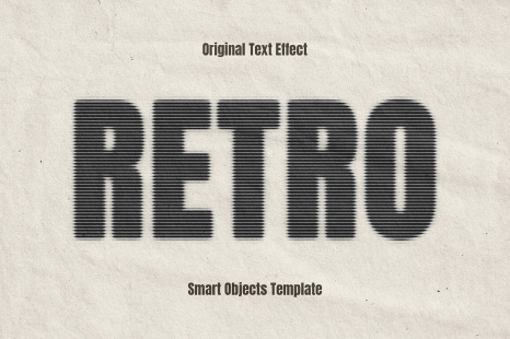 Halftone Lines Text Effect