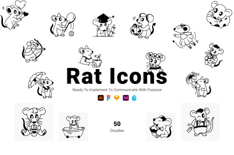 50 Rat Icons