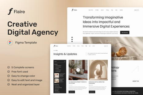 Flaire 1 - Creative Digital Agency Website