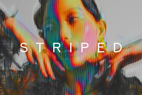 Acid Striped Photo Effect