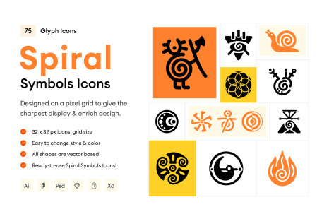 Spiral Symbols Icon Set
