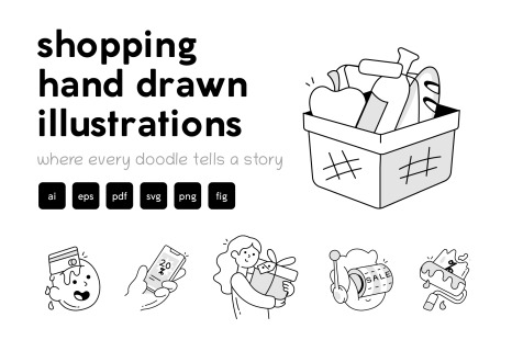 Shopping Doodle Icons