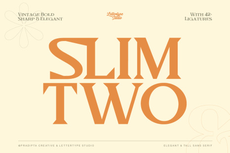 Slimtwo Vintage Bold, Sharp &amp; Elegant Serif