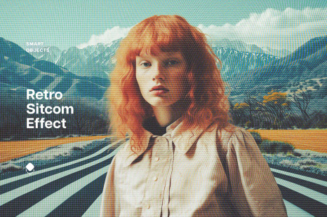 Retro Sitcom Photo Effect