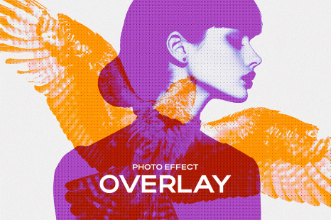 Halftone Mix Overlay Photo Effect