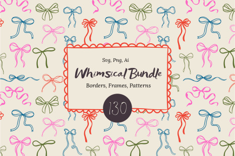 Whimsical Bow Frames &amp; Patterns