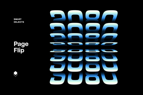 Page Flip Text Effect