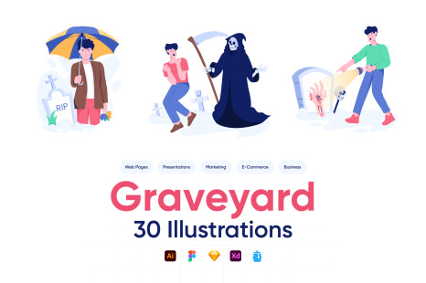 Graveyard Illustrations