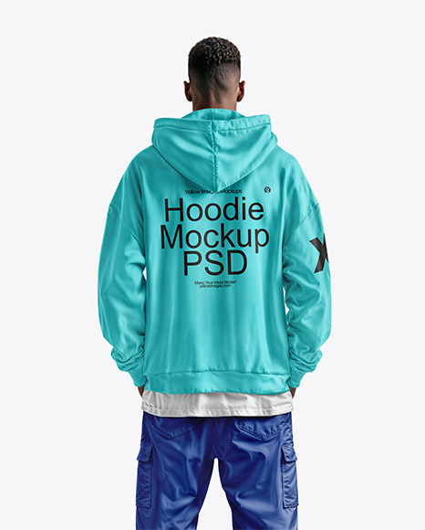 A Man in a Hoodie and Pants with Pockets Mockup