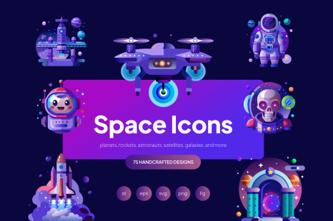 Space Vector Icons Set