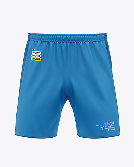 Sports Shorts Mockup with Mesh Side Panel