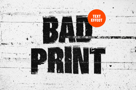 Bad Disrupted Print Text Effect