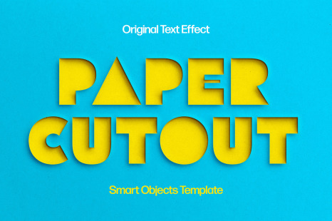 Colorful Paper Cutout Text Effect