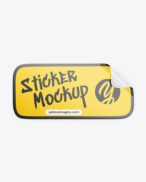 Glossy Sticker Mockup