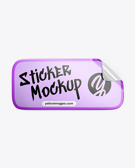 Metallic Sticker Mockup