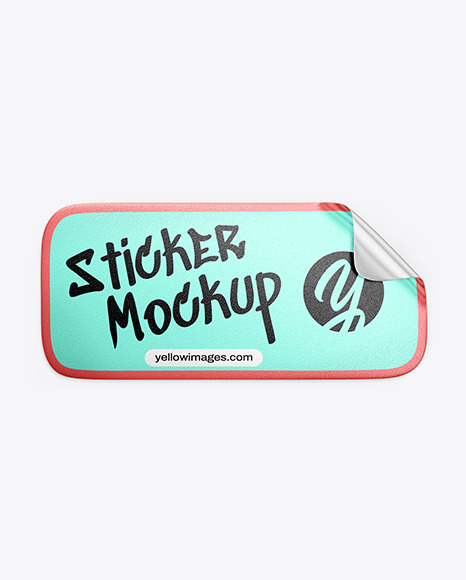 Metallic Texturated Sticker Mockup